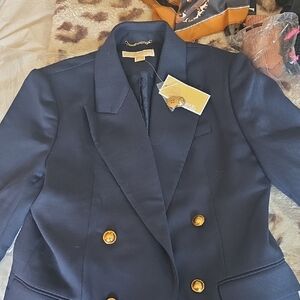 MICHAEL Michael Kors Navy Blazer with Gold Buttons